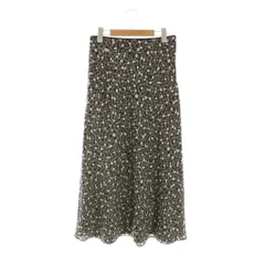 ボールジー BALLSEY トゥモローランド 25SS レジェフラワープリントマーメイドスカート 36 ブラック マルチカラー /DO ■OS