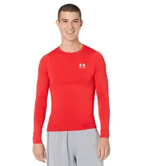 アンダーアーマー メンズ トップス シャツ Under Armour Heatgearmour Compression Long Sleeve RedWhite ホワイト