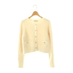 アプワイザーリッシェ Apuweiser-riche 24SS キラふわ金釦カーディガン ニット 長袖 2 オフホワイト /HK ■OS