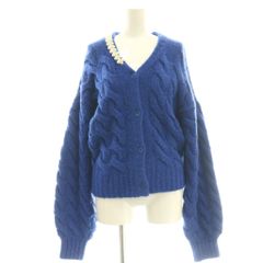 コエル COEL フェイクパール付きショートカーディガン F 青 ブルー /AQ ■OS