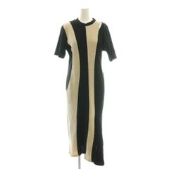 ユナイテッドトウキョウ UNITED TOKYO カラースイッチングワンピース ロング F ブラック ベージュ /DF ■OS