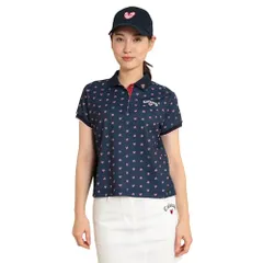 新品 [キャロウェイ] レディース 半袖 ポロシャツ [LOVE シリーズ] / ゴルフ / C24134222 1120_ネイビー