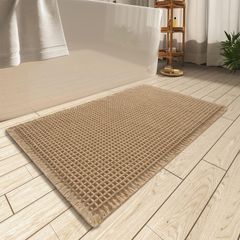 ピンク 格子模様 バスマット 約60cm x 90cm - メルカリ