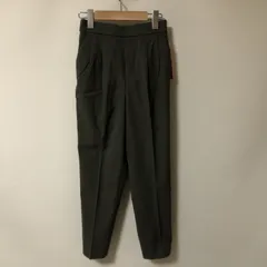 E272　新品　GLOBAL WORK あったか　テーパードパンツ　カーキ　XS　ウツクシルエット