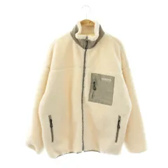 ミルクフェド MILKFED. LOGO BOA JACKET ボアジャケット ブルゾン M アイボリー グレー /ES ■OS ■SH