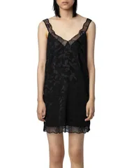 ザディグ エ ヴォルテール レディース トップス ワンピース シルク Zadig Voltairenelle Silk Jacquardress Noir