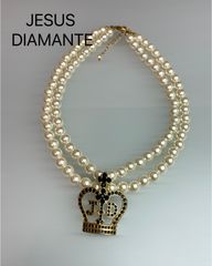 JESUS DIAMANTE ジーザスディアマンテ 王冠 パール ネックレス - メルカリ