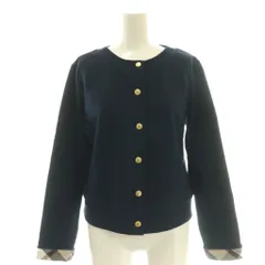 ブルーレーベルクレストブリッジ BLUE LABEL CRESTBRIDGE クリアコンパクト裏毛カーディガン 38 ネイビー /DF ■OS