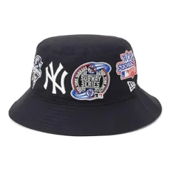 新品 [ニューエラ] バケットハット MLB オールオーバー NYネイビー S/M BUCKET01 MANY PATCH NEYYAN NVY 14388517 NER36C2407