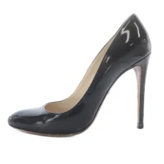プラダ PRADA パンプス ピンヒール エナメルレザー 35 ブラック /YO1