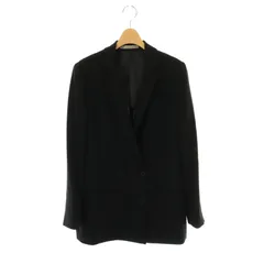 セオリーリュクス theory luxe 23SS Row Crepe Murph ダブルブレストジャケット 背抜き 40 ブラック /DO ■OS