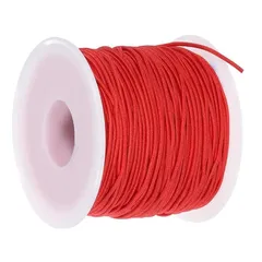 【新品】 Jeavdarn 弾力紐 ゴム紐 弾力線 太さ1mm 約35m巻 超強力 高耐久 軽量 細い 数珠ブレスレット・数珠ブレス・腕輪念珠製用 修理 交換 中通し ボックスパッケージ (レッド) 1
