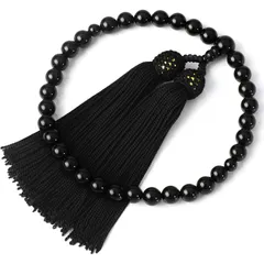 【新品】 LEOBEE 数珠 念珠 女性用 黒オニキス マグネット式数珠袋付き じゅず 数珠ブレスレット 略式数珠 手作り念珠 葬式 葬儀 墓参り 法事 念誦 全ての宗派で使用可能 プレゼント 0