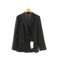 グリーンレーベルリラクシング ユナイテッドアローズ green label relaxing 24SS リネンライクダブルジャケット テーラード 38 ネイビー /DO ■OS