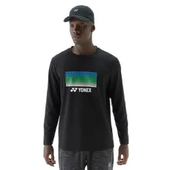 新品 [ヨネックス] ユニロングスリーブTシャツ(フィットスタイル) 16817 ブラック(007) L