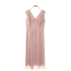 ハーリップトゥ Her lip to 24SS Lace Trimmed Jacquard Dress ワンピース ロング ノースリーブワンピース M ピンク /DO ■OS