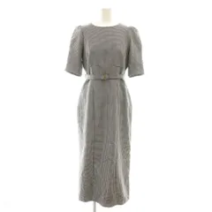 ハーリップトゥ Her lip to Lady Checkered Belted Dress ワンピース チェック 総柄 M 黒 白 /CX ■OS