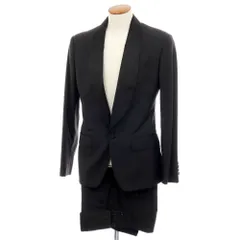 【中古】ドルチェアンドガッバーナ DOLCE&GABBANA ウールシルク タキシードスーツ ブラック【サイズ50】【メンズ】