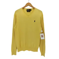 ポロバイラルフローレン Polo by RALPH LAUREN ポニー刺繍 Vネック コットンニット メンズ import：S 