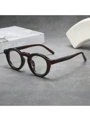 アクセサリー メンズ アイアクセサリー 1個 ユニセックス ラウンド小型フレーム 高品質レトロミニマリストファッションメガネ、デイリーウェア、パーティー、カジュアルに適しています