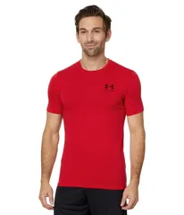 アンダーアーマー メンズ トップス シャツ スポーツスタイル Under Armour Sportstyleft Chest Short Sleeve RedBlack ブラック