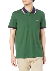 新品 [ラコステ] [公式] 配色ボーダーリブニット鹿の子地ポロシャツPH6351-991324