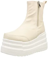 新品 厚底プレーンショートブーツ