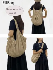 バッグ レディース トートバッグ 大容量折りたたみ式無地ショルダーバッグ、シンプルスタイルの学生用レディースクロスボディバッグ、ナイロン素材、カジュアルで実用的なトートバッグ、仕事、勉強、旅行に適しています