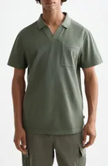 スコッチアンドソーダ メンズ トップス ポロシャツ コットン Scotch Soda Johnny Collar Cotton Piqu Pocket Polo Thymeのサムネイル