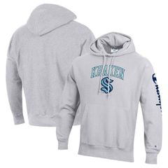 チャンピオン メンズ アウター パーカー・スウェット Mens Champion Heather Gray Seattle Kraken Reverse Weave Pullover Hoodie Heather Gray グレー
