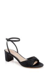 ジュウェルダグレイミシュカ レディース シューズ ヒール サンダル アンクル Jewel Badgley Mischka Pretty Ankle Strap Sandal Black Satin ブラック