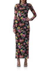 エーエフアールエム レディース トップス ワンピース プリント メッシュ マキシ AFRM Didi Printed Long Sleeve Mesh Maxi Dresspring Rose