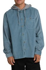 ビラボン メンズ トップス シャツ コーデュロイ コットン Billabong Baja Hooded Cotton Corduroy ButtonUp Shirt Blue Fog ブルー