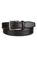 コールハーン メンズ アクセサリー ベルト ブローグ レザー Cole Haan Brogue Leather Belt Black ブラック