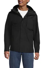 ランズエンド メンズ アウター ジャケット・ブルゾン コート Lands End Waterproof Raincoatrue Black ブラックのサムネイル
