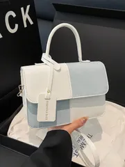 バッグ レディース ハンドルバッグ 新しい スタイリッシュ シンプル チェック柄パッチワーク ハンドバッグ レディース ショルダー メッセンジャー クロスボディバッグ 日常 仕事 カジュアル 通勤 ホリデーギフト