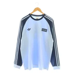 アディダスオリジナルス adidas originals TOUR live25 3-STRIPE L/SR T Tシャツ ロンT カットソー ロゴ ラグラン 3XL ネイビー ライトブルー KT3427OASIS /CX ■OS