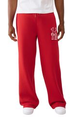 トゥルーレリジョン メンズ ボトムス カジュアルパンツ スウェットパンツ True Religion Rib Stitch Dept Baggy Sweatpants Trv Red レッド