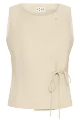 イチ レディース アウター ベスト ノースリーブ ICHIhgivana Sleeveless Wrap Top Eucalyptus Melangeのサムネイル