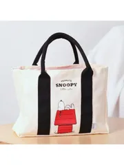 バッグ レディース ハンドルバッグ スヌーピー サマートラベルシリーズ トートバッグ(ベージュ) - キャンバス素材 + かわいいプリント、ミニマルなカラースキーム、通勤 ショッピング/日常収納/かわいいデコレーシ