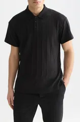 スコッチアンドソーダ メンズ トップス ポロシャツ リラックスフィット Scotch Soda Relaxed Fit Rib Polo Meteoriteのサムネイル