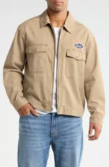 ブリクストン メンズ アウター ジャケット・ブルゾン コットン Brixton Trademark Cotton Garage Jacket Washed Khaki カーキのサムネイル