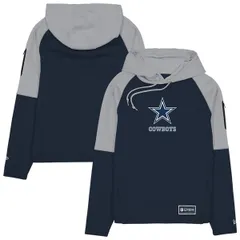 ニューエラ メンズ アウター パーカー・スウェット Mens New Era Navy Dallas Cowboys Combine Authenticolor Block Raglan Pullover Hoodie Navy ネイビー