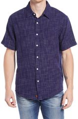 ノーマルブランド メンズ トップス シャツ The Normal Brand Freshwater Short Sleeve ButtonUp Shirt Ocean