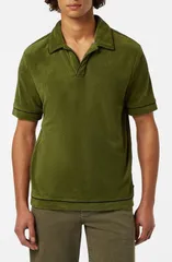 スコッチアンドソーダ メンズ トップス ポロシャツ パイル コットン Scotch Soda Towelling Cotton Terry Polo Army アーミーのサムネイル