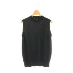 ミューズ ドゥーズィエム クラス MUSE de Deuxieme Classe Ladycoat ノースリーブ プルオーバー ニット セーター シルク混 ブラック /ES ■OS