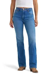 ラングラー レディース シューズ ブーツ・レインブーツカット ジーンズ Wrangler Wrancher Mid Rise Bootcut Jeans Caviar