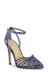 ジェシカシンプソン レディース シューズ ヒール アンクル Jessica Simpson Paveri Ankle Strapointed Toe Pump Blue 05 ブルー