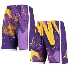 ミッチェルネス メンズ ボトムス ハーフパンツ・ショーツ ショートパンツ Mens Mitchell Ness Purple Los Angeles Lakers Hardwood Classicsのサムネイル