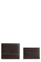 バブアー レディース アクセサリー 財布 レザー Barbour Tyneside Leather Wallet Card Holder Set Brown ブラウン